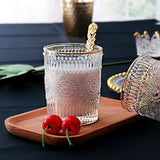 Retro Glass Cups Embossed Sun Flower Breakfast Cup Beer Tea Milk Juce Cups Phnom Penh Colorful Drinking Wine Mug Water Bottle