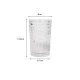 Retro Glass Cups Embossed Sun Flower Breakfast Cup Beer Tea Milk Juce Cups Phnom Penh Colorful Drinking Wine Mug Water Bottle