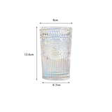 Retro Glass Cups Embossed Sun Flower Breakfast Cup Beer Tea Milk Juce Cups Phnom Penh Colorful Drinking Wine Mug Water Bottle