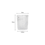 Retro Glass Cups Embossed Sun Flower Breakfast Cup Beer Tea Milk Juce Cups Phnom Penh Colorful Drinking Wine Mug Water Bottle