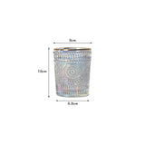 Retro Glass Cups Embossed Sun Flower Breakfast Cup Beer Tea Milk Juce Cups Phnom Penh Colorful Drinking Wine Mug Water Bottle